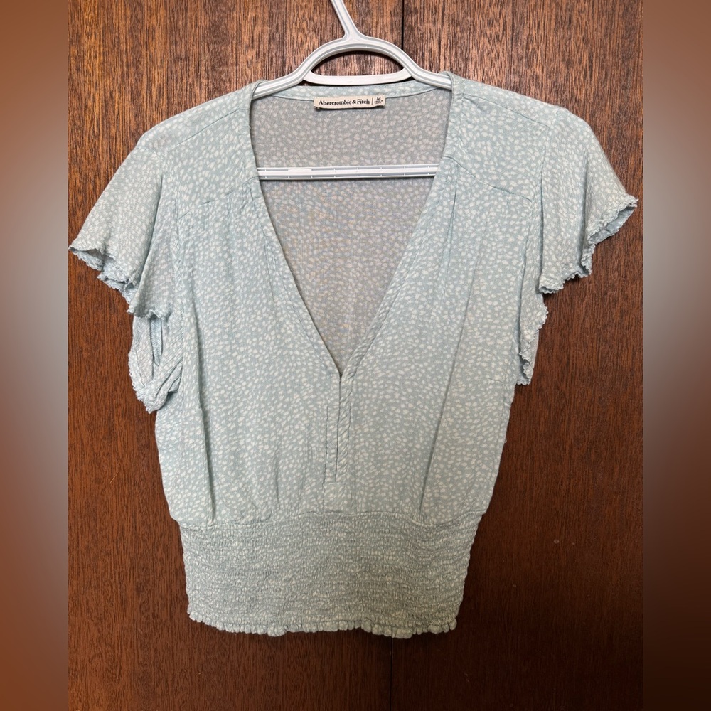 Blue Patterned Blouse